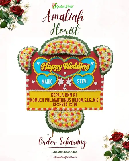 Papan Bunga Pernikahan Tajinan